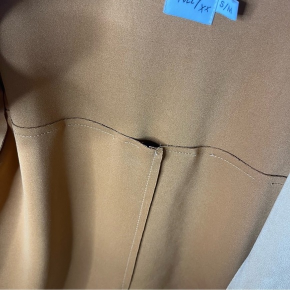 Princess Polly Faux Suede Open Front Jacket Tan Size S/M Shacket - Picture 8 of 8